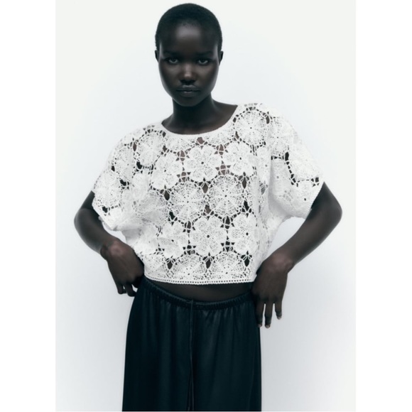 Zara Tops - ZARA ~ KNIT CROCHET ТОР (NWT)